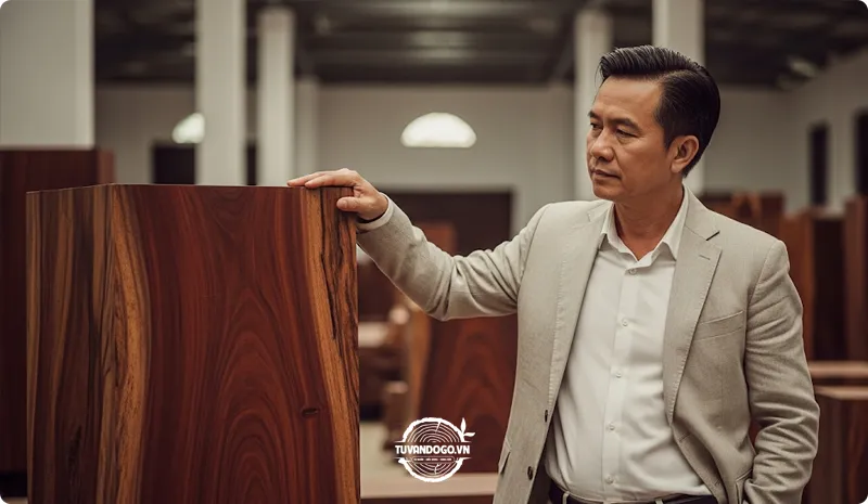 Đánh giá giá trị và chất lượng gỗ cẩm tại kho gỗ