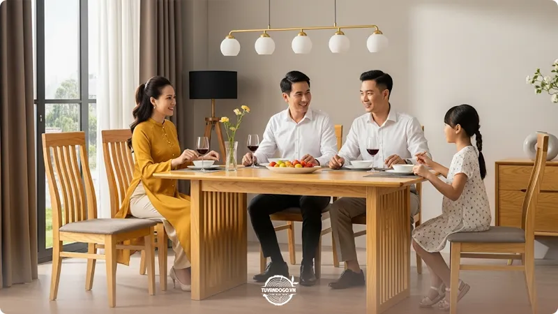 Bàn ghế ăn gỗ Bích hiện đại