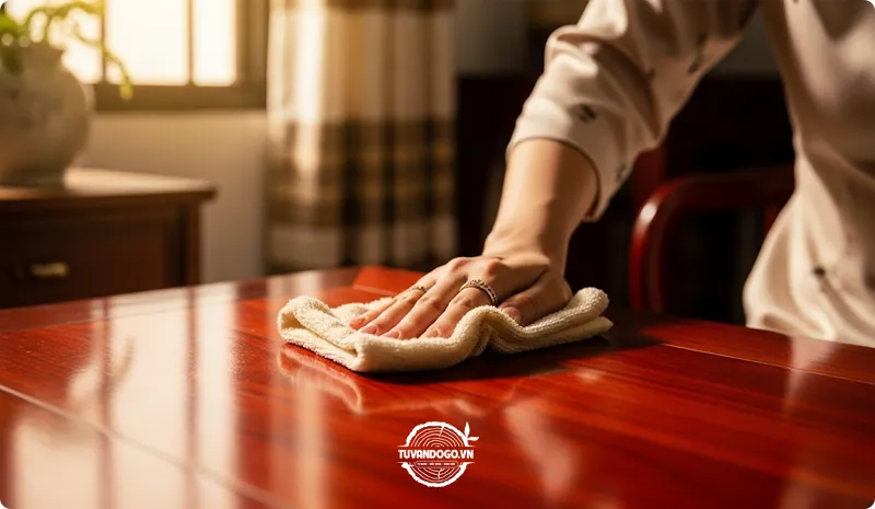 Hướng dẫn bảo quản và vệ sinh đồ gỗ hương đỏ đúng cách