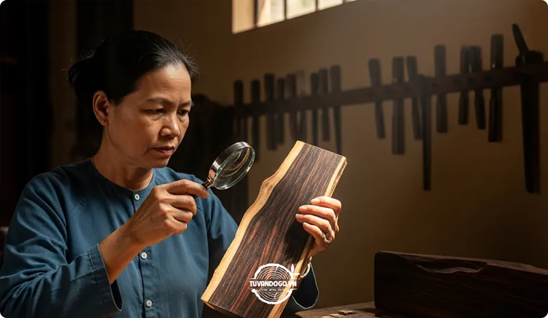Kiểm tra gỗ mun sừng Khánh Hòa thật giả
