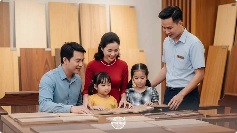 Gia đình lựa chọn gỗ tự nhiên cho nội thất