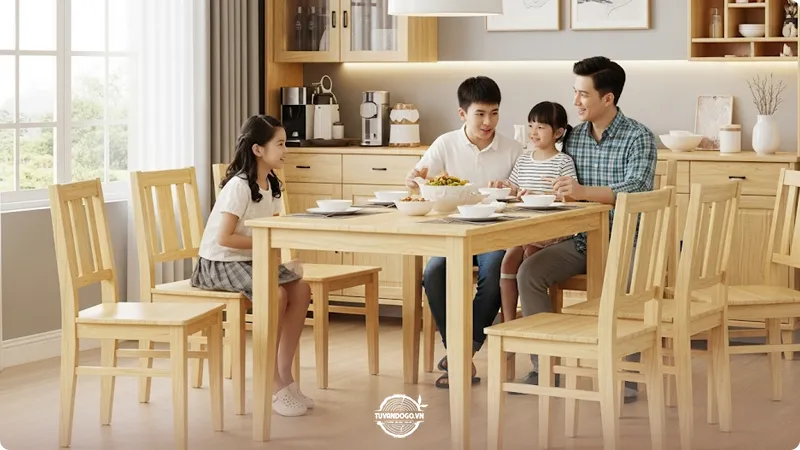 Nội thất gỗ Cao Su giá phải chăng