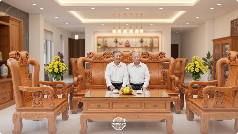 Nội thất gỗ đinh hương cao cấp với chạm khắc tinh xảo
