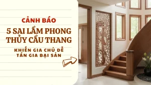 Cảnh Báo: 5 sai lầm phong thủy cầu thang khiến gia chủ dễ tán gia bại sản