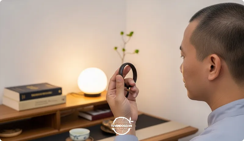 Vòng tay gỗ mun sừng Khánh Hòa mang ý nghĩa phong thủy