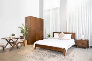 Tủ quần áo gỗ HOBRO 301 thanh treo màu nâu