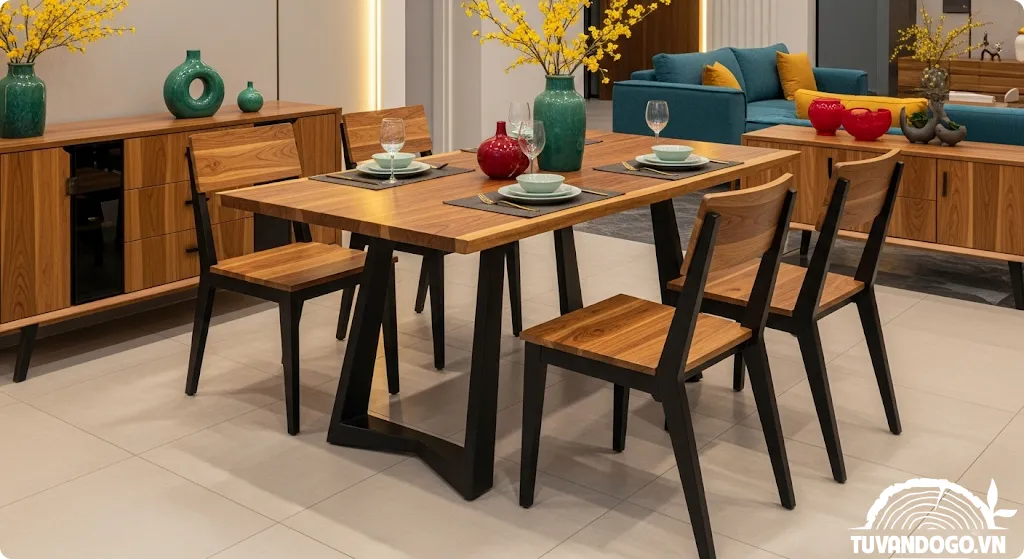 Bàn ăn gỗ Contemporary độc đáo đương đại