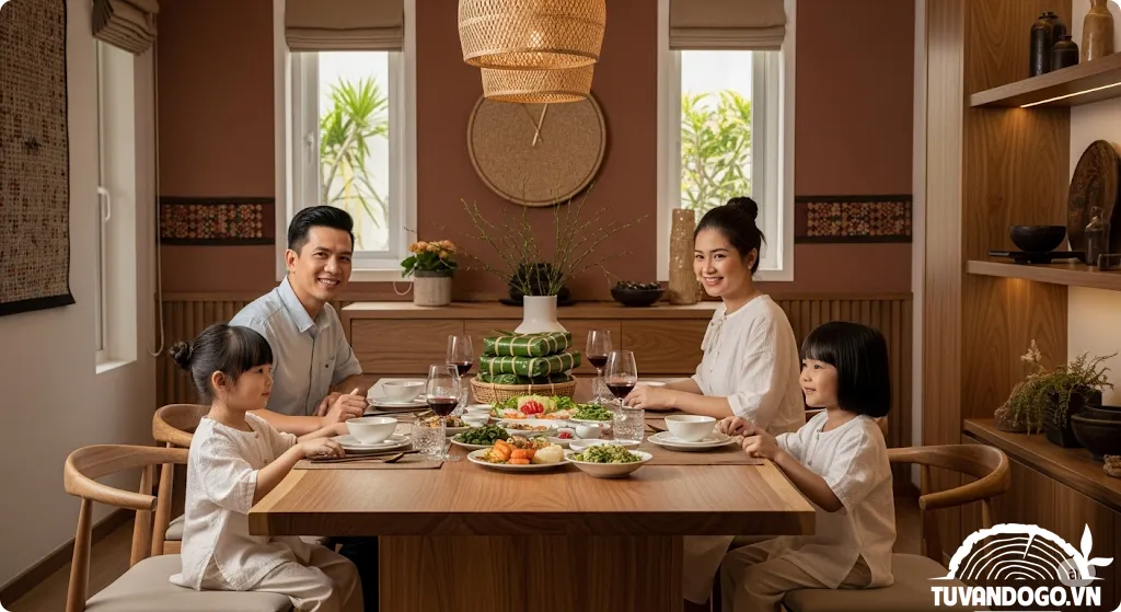 bàn ăn gỗ tròn và chữ nhật so sánh