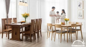 Phân Biệt Bàn Ăn Gỗ Tự Nhiên Và Gỗ Công Nghiệp: Bí Quyết Không Lo Mua Hớ