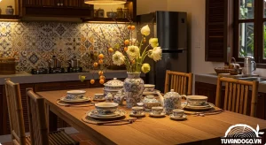 Trang Trí Bàn Ăn Gỗ Đơn Giản Mà Tinh Tế: Bí Quyết Biến Hóa Không Gian Bếp Việt
