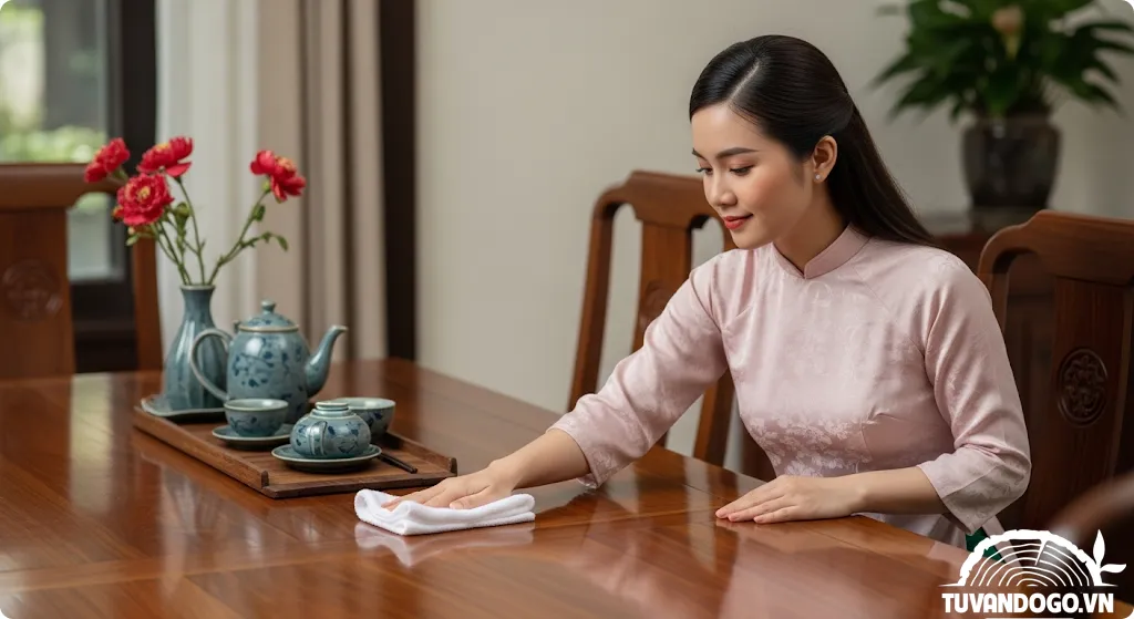 Cách bảo quản bàn ăn gỗ tự nhiên