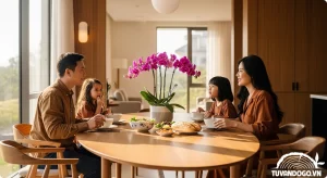 Nguyên Tắc Phong Thủy Khi Đặt Bàn Ăn Gỗ Trong Bếp/Phòng Ăn: Hút Tài Lộc, Gắn Kết Gia Đình