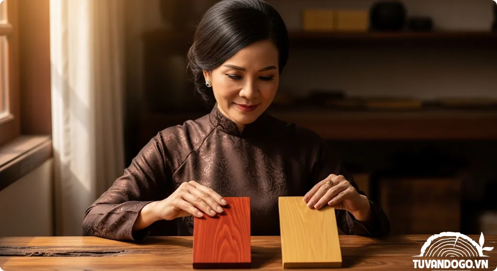 Gỗ Bách Xanh và Gỗ Ngọc Am quý hiếm trong không gian sang trọng