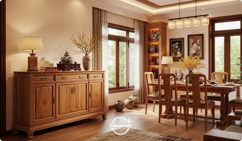 Ứng dụng gỗ Táu trong nội thất gia đình Việt