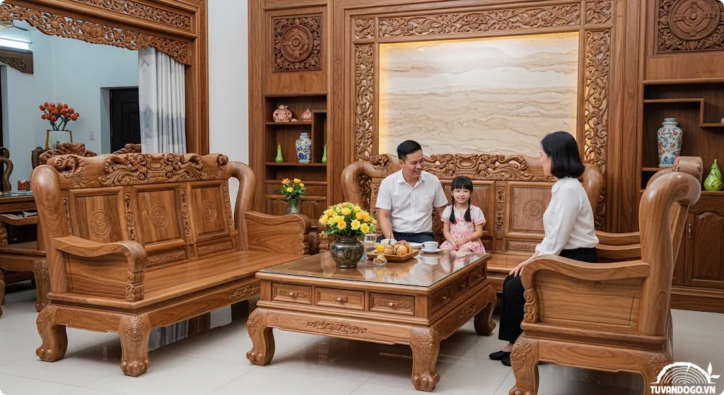 Bộ bàn ghế gỗ tự nhiên cao cấp vân đẹp
